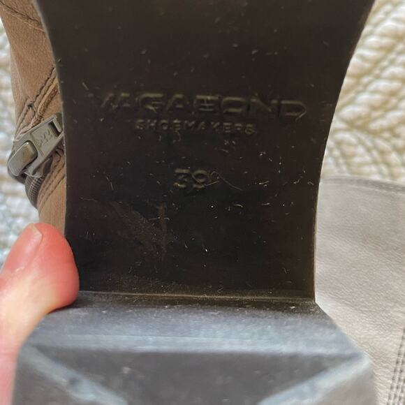 Vagabond Whimsy Goth Punk Boho Chelsea Boots Block Rubber Heeled Gray Size 39 - Picture 9 of 10